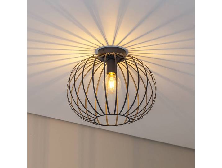 Deckenleuchte Valor Argon, dimmbar, schwarz, für Wohn- / Esszimmer, Metall, Modern