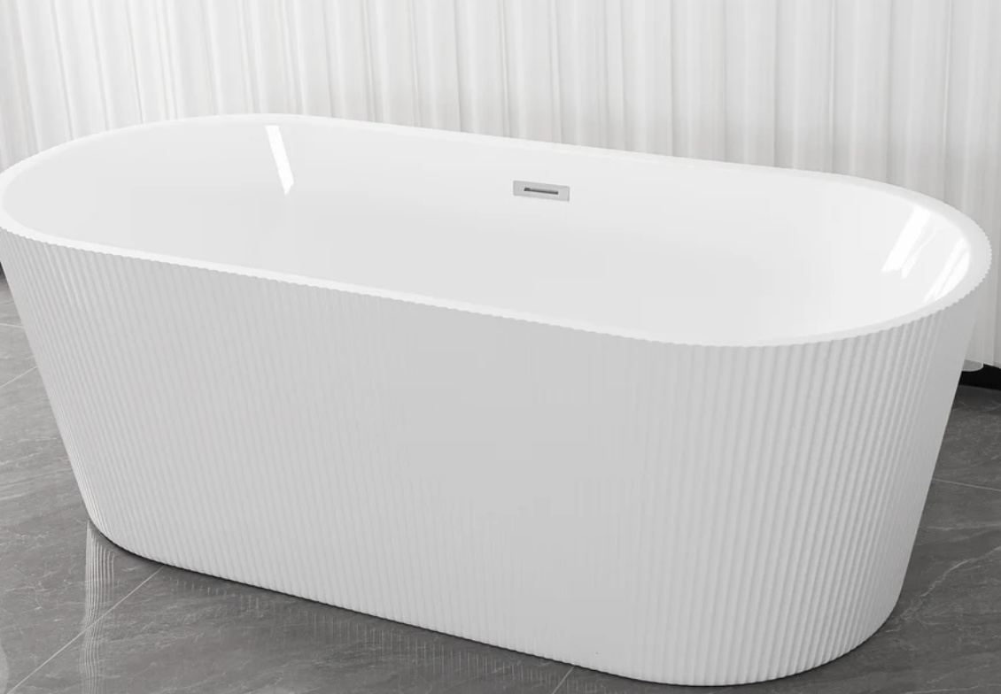 Freistehende Badewanne RENO 170x75x58 cm weiß