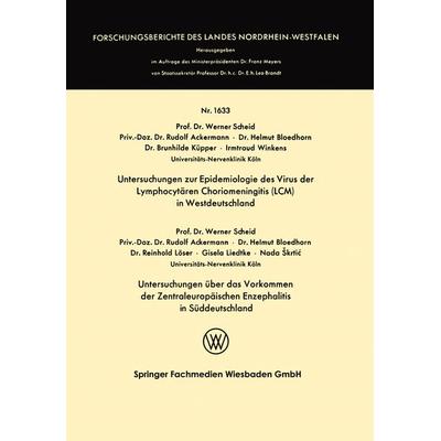 Untersuchungen zur Epidemiologie des Virus der Lymphocytären Choriomeningitis (LCM) in Westdeutschland, Taschenbuch von Werner Scheid, VS Verlag für