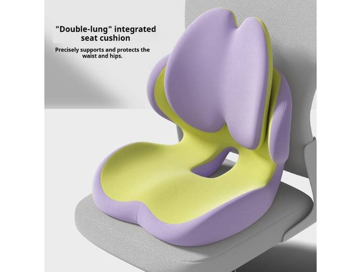 Coussin orthopédique en mousse à mémoire de forme intégré en forme de L, design ergonomique confortable, coussin pour le dos et le coccyx, pour siège de voiture, chaise de bureau, soulagement de la