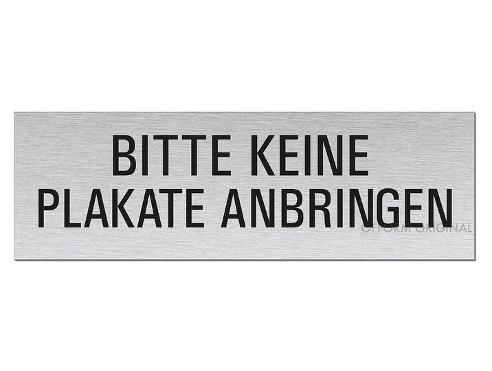 Alu-Schild Bitte keine Plakate anbringen 25 × 8 cm