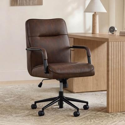 Spruce & Spring Height Adjustable Tufted Backrest Swivel Office Chair