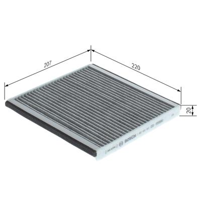 BOSCH Filter, Innenraumluft 1 987 432 363 für Volvo