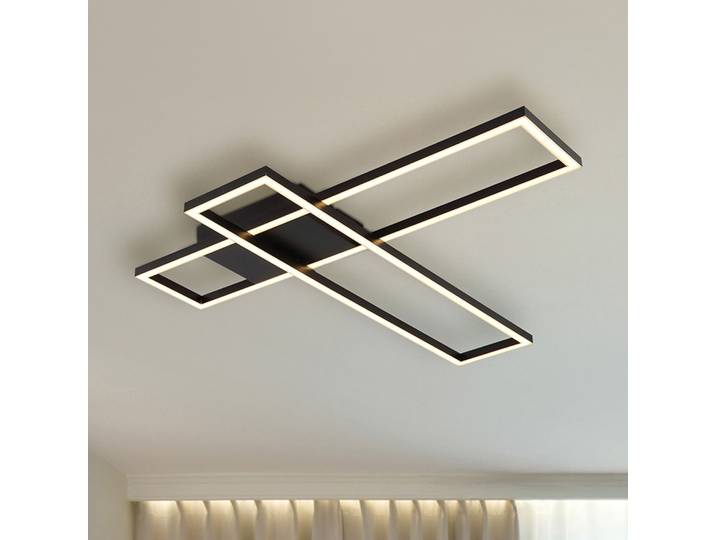 Plafonnier LED Tatjana Type A 22 x 6 x 80cm Blanc/Noir Matériau : Matière plastique Type de matière synthétique : Verre acrylique LED