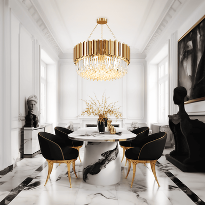 "Athena   Luxury Crystal Chandelier   24"" / Warm White (3000k)   Living Room Lighting   MOD LIGHTING"