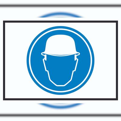HB-Druck Schutzhelm tragen Symbol Schild A2 (420x594mm)