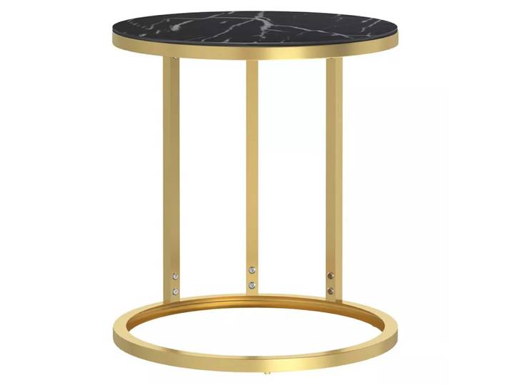 VidaXL - Beistelltisch glas, One Size, Gelbgold