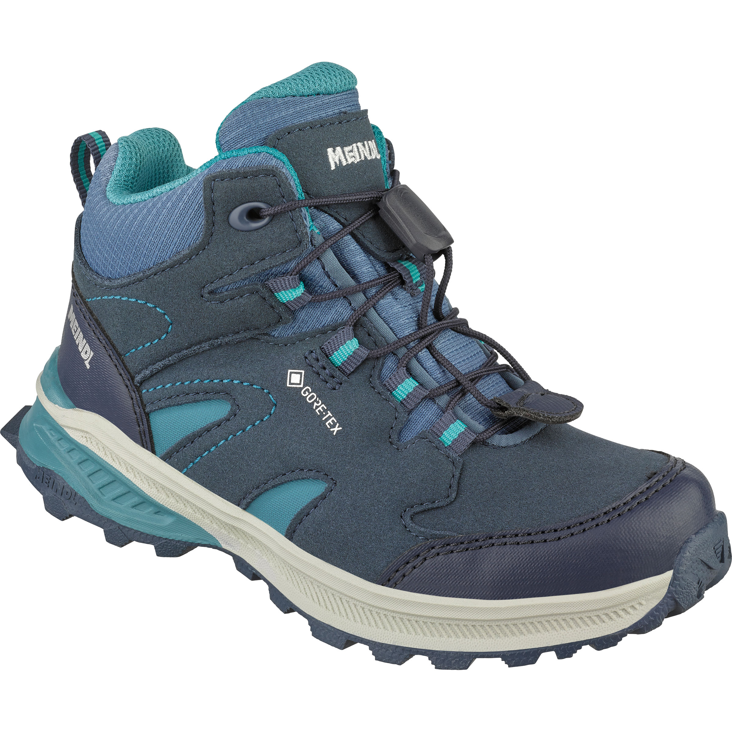Meindl Kivo Mid GTX Kinder Wanderschuhe blau Größe 28 Lifestyle Wasserdicht