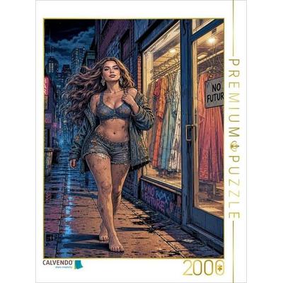 CALVENDO Puzzle Stolze Daphne: Kleiner Streifzug im sterbenden Neonlicht. | 2000 Teile Lege-Größe 90 × 67 cm Foto-Puzzle für glückliche Stunden