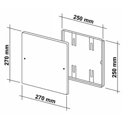 Revisionsabdeckung aus Edelstahl 250x250 mm