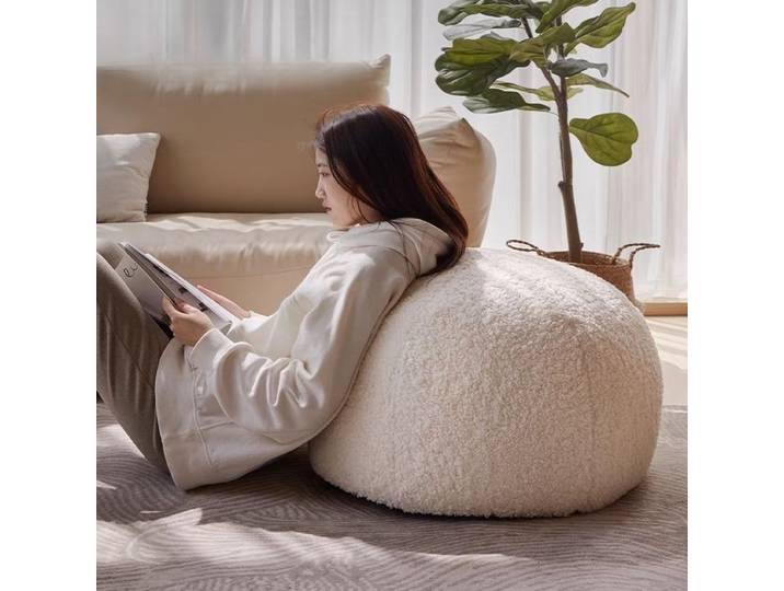Tabourets modernes portables, poufs ronds pour salon, pouf confortable, canapé 1 place, repose-pieds décoratif et esthétique