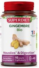 Superdiet Gingembre Bio 45 Unités - Pot 45 gélules