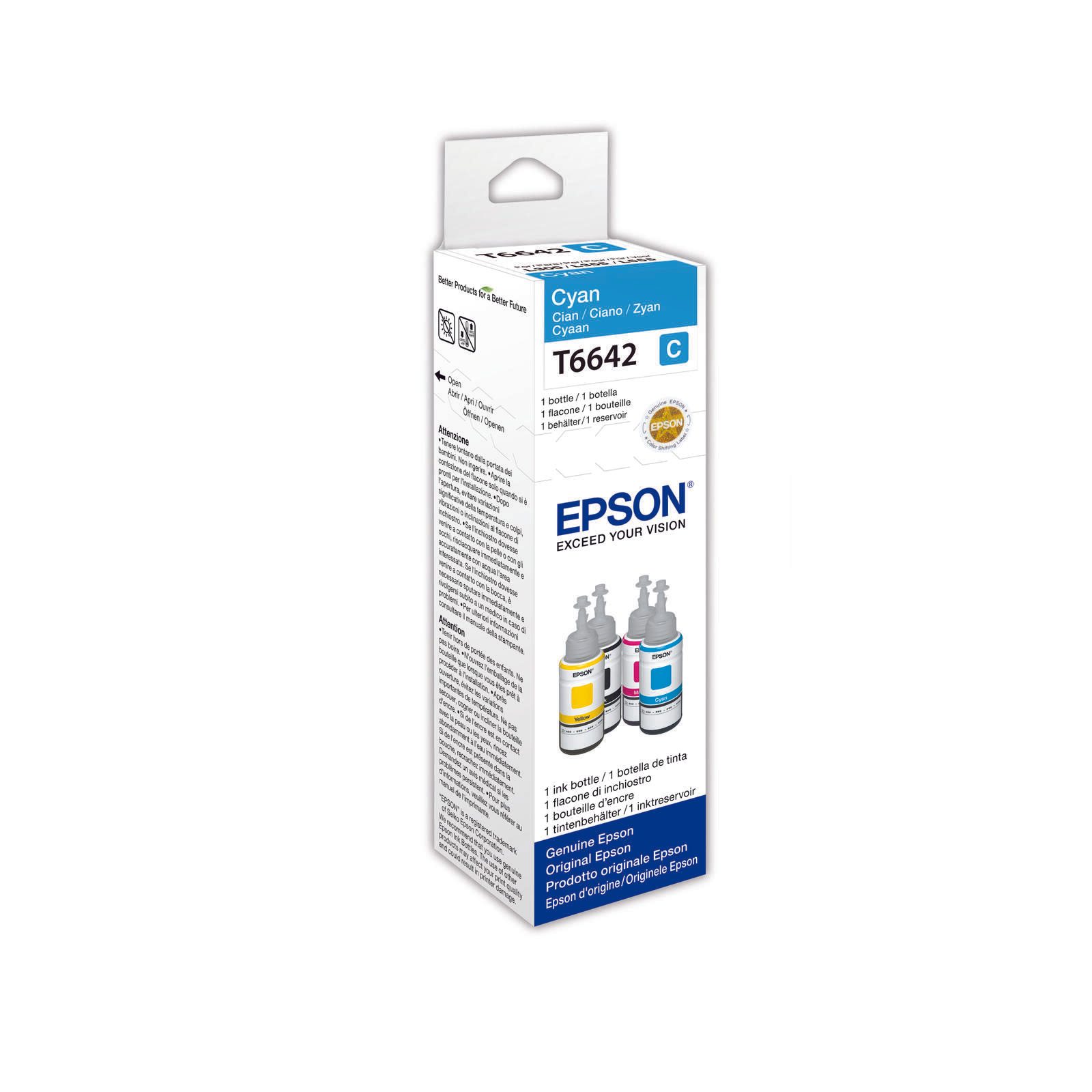 Epson Original T6642 Nachfülltinte cyan 6.500 Seiten 70ml (C13T664240)