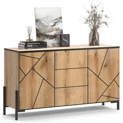 Vicco, Kommode + Sideboard, Hatto (124 x 39.70 x 69.60 cm)