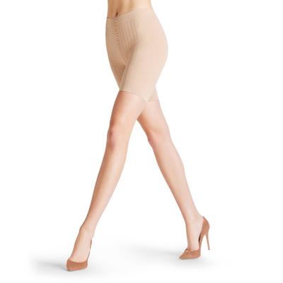 Feinstrumpf-Kurzhose FALKE "Cellulite Control", Damen, Gr. S, beige (camel (4220)), Obermaterial: 91% Polyamid PA. 9% Elasthan EL., Strumpfhosen