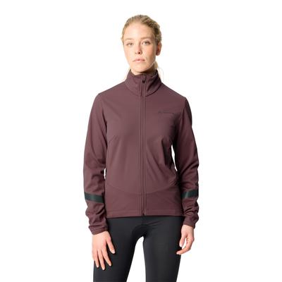 Softshelljacke VAUDE "WOMEN'S MATERA SOFTSHELL JACKET III", Damen, Gr. 44, braun (ruby dusk), Obermaterial: 100% Polyester, Jacken Softshelljacke, für Radsport und Fahrradpendeln, atmungsaktiv, winddicht