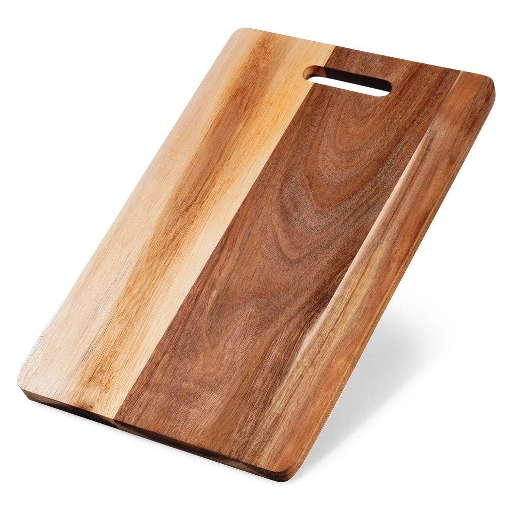 Excellent Houseware Deska do krojenia Deska do krojenia drewniana WOOD, 36 x 23 x 1 cm (52527375)
