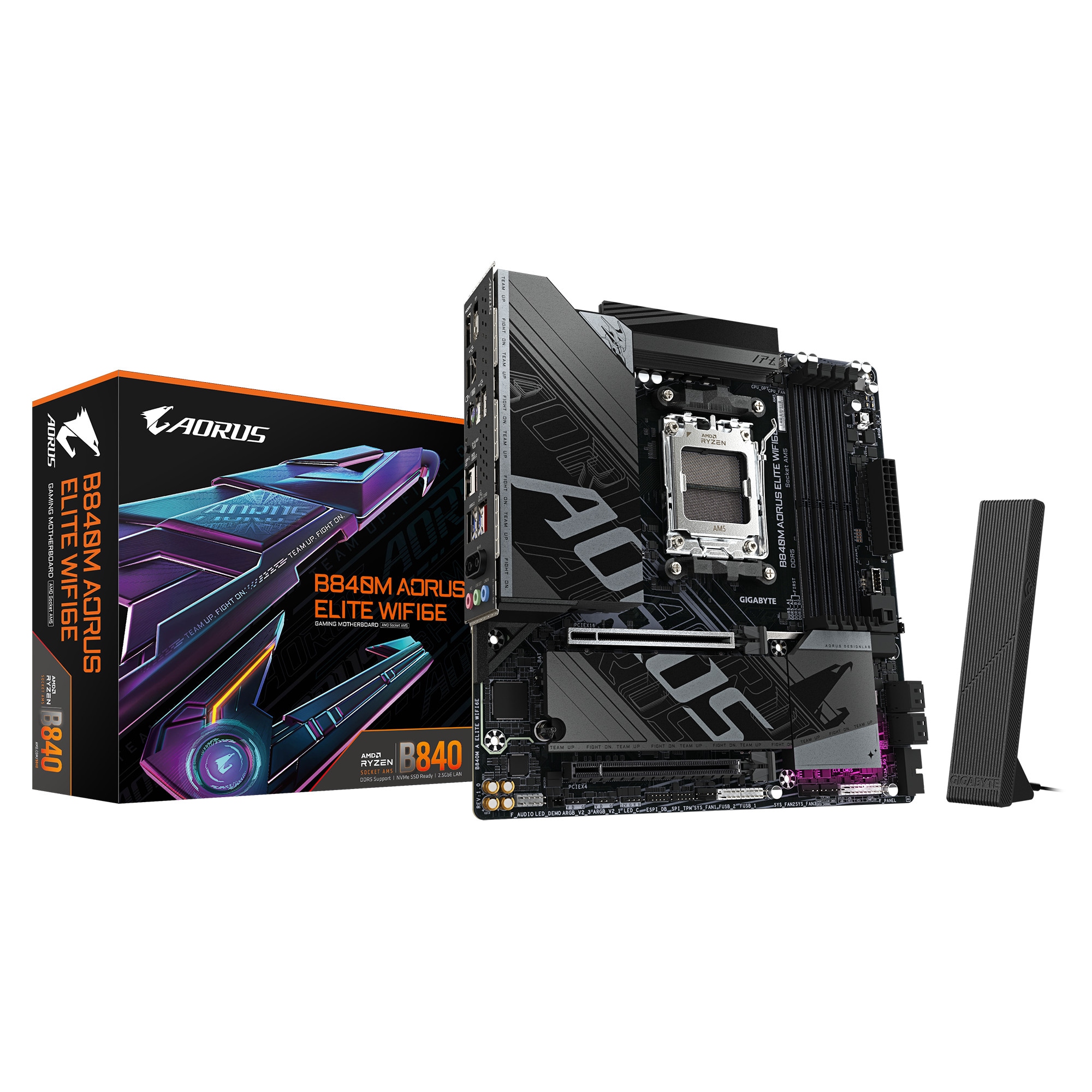 GIGABYTE AORUS B840M ELITE WIFI6E mATX Mainboard Sockel AM5 DP/HDMI B840M A ELITE WIFI6E