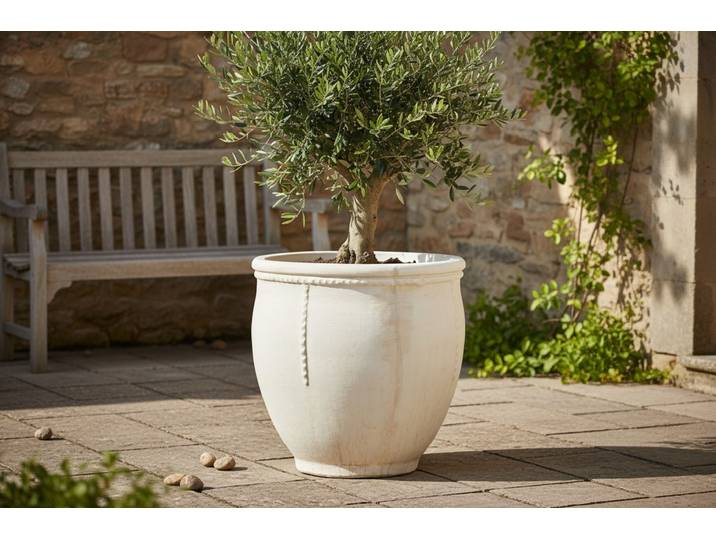 Grand vase en pierre reconstituée – Inspiration provençale
