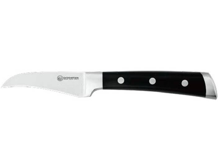 Schälmesser CARL SCHMIDT SOHN HERNE, 7 cm, Edelstahl rostfrei , schwarz, Klingenlänge 7cm, Edelstahl, Kunststoff, Kochmesser, Schälmesser, mit ergonomischem Griff und Messerkropf
