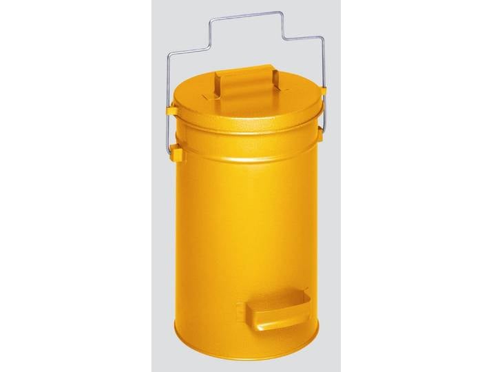 PROREGAL® Mülleimer Robuster Sicherheitsbehälter Deckel Tragebügel 38x27x27cm Gelb