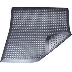 Arbeitsplatzmatte Miltex Yoga Ergonomie B1 grau 65 x 95 cm schwer entflammbare Arbeitsplatzmatte n. DIN 4102