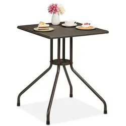 Relaxdays Gartentisch in brauner Holz-Optik Braun
