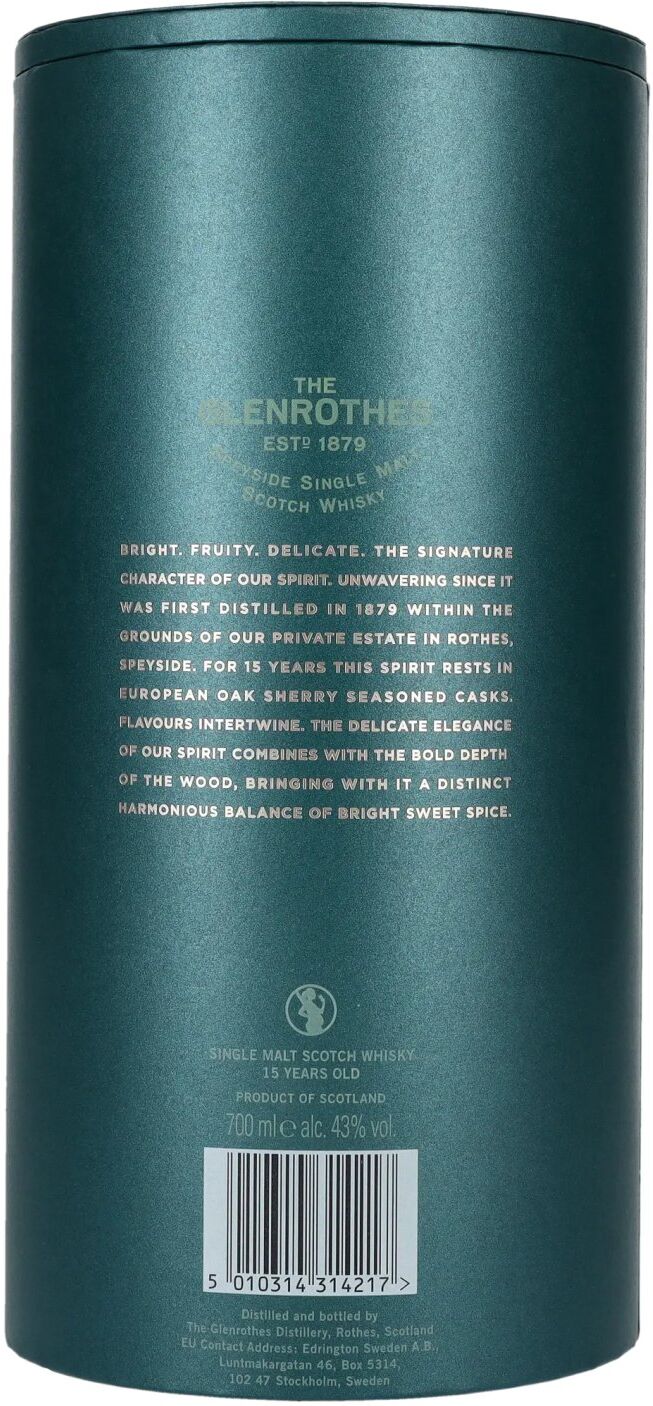 The Glenrothes The 15 Speyside Single Malt 43% Vol. 0,7l in Geschenkbox