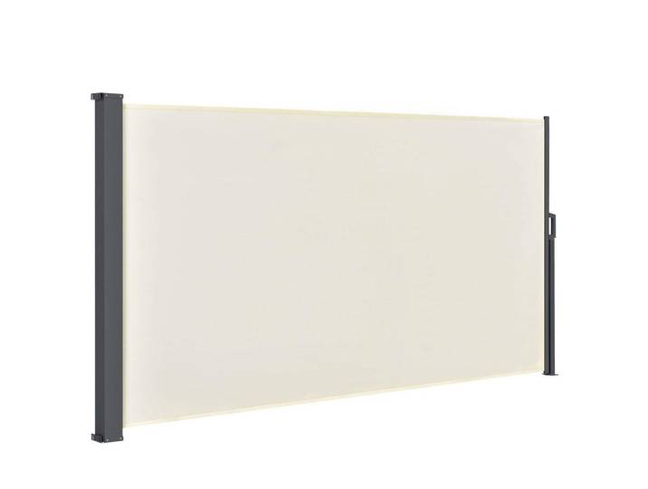 Juskys Seitenmarkise Dubai beige 300x160 cm, Beige, Kunststoff, 300x160x300 cm, Sonnenschutz