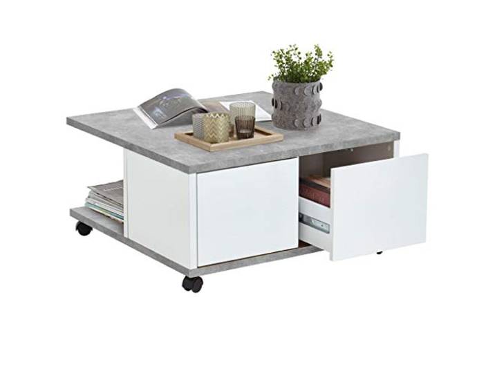 FMD, Frey H01 Beistelltisch, Weiß, 11 x 75,4 x 87,1 cm