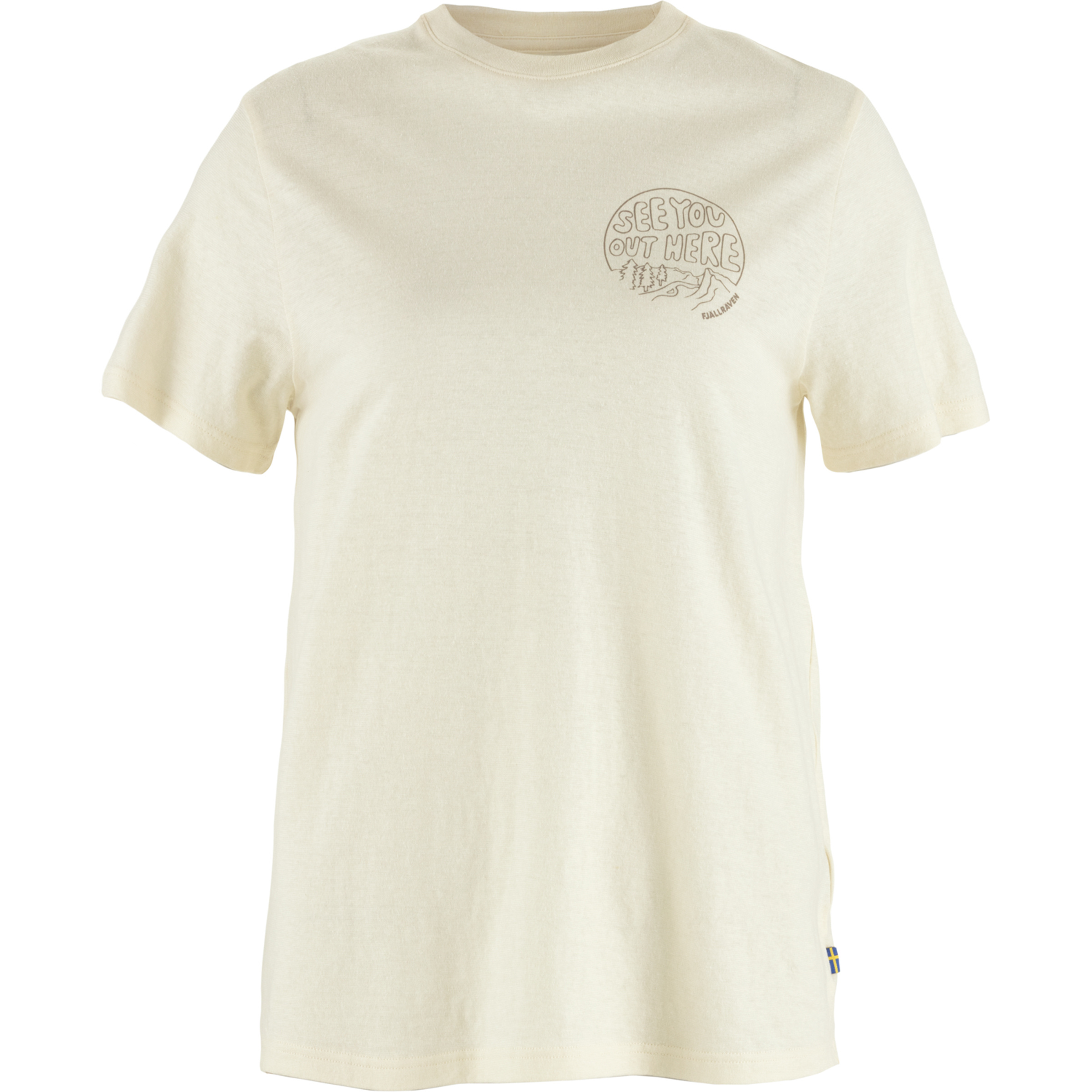 Fjällräven Hemp Blend Out Here Damen T-Shirts beige Größe L Atmungsaktiv