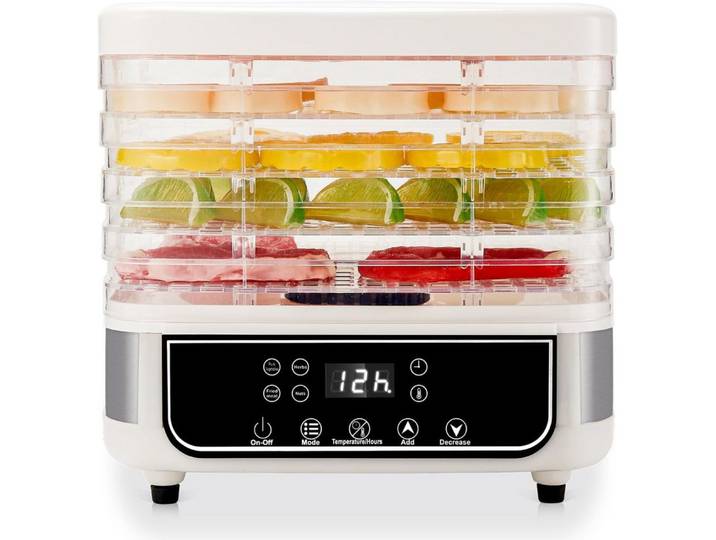 FELIXLEO Dörrautomat Dörrautomat, 5 Ebenen, Digital, für Fleisch, Obst, Kräuter und Nüsse