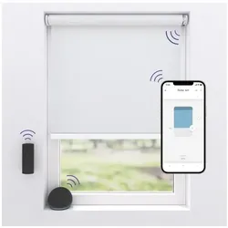 Motionblinds, Beleuchtung Zubehör, Funkgesteuertes elektrisches Verdunkelungsrollo 80 x 190 cm – Weiss