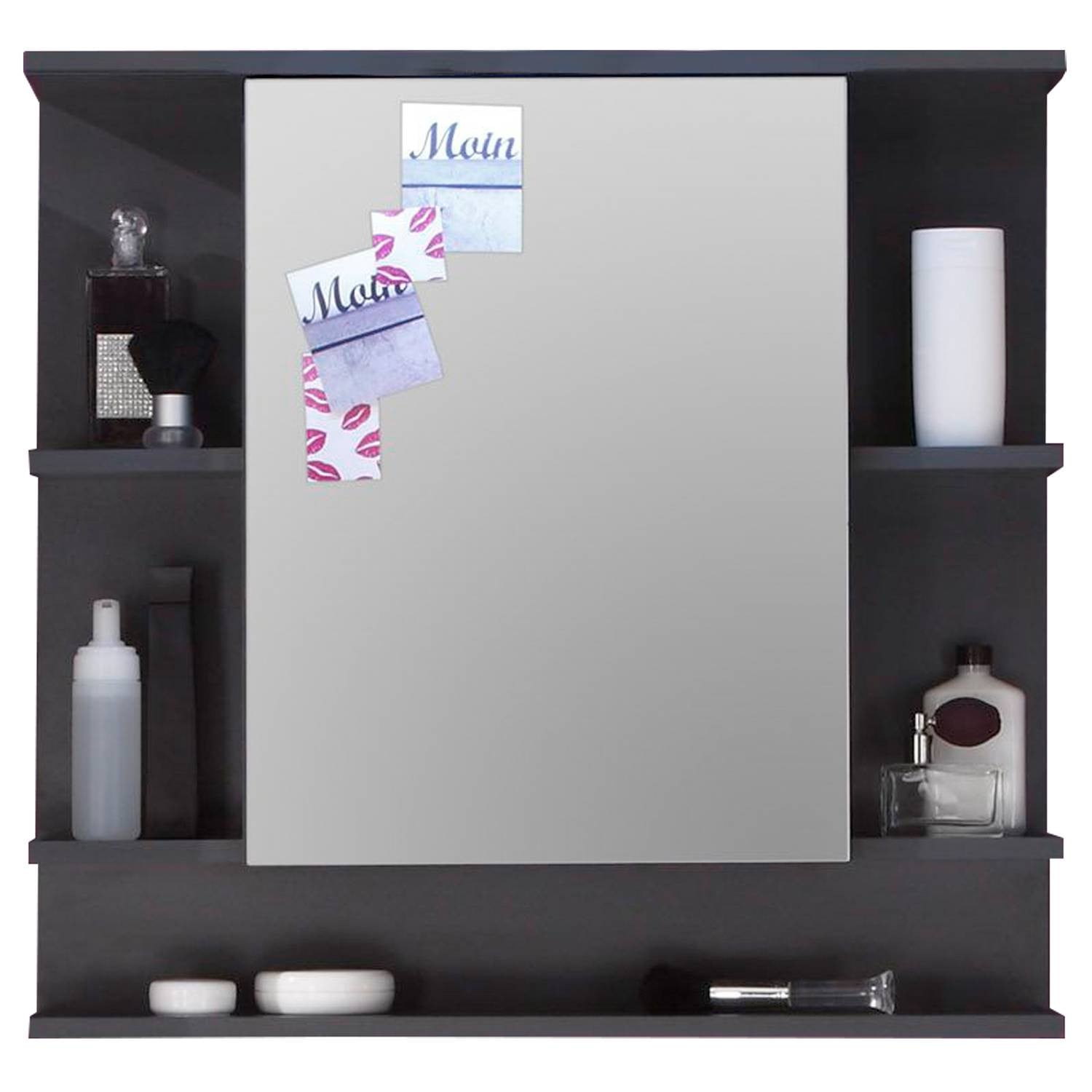 Trendteam badkamerspiegelkast Tetis, grafietgrijs, B: 72 cm, H: 76 cm, D: 20 cm