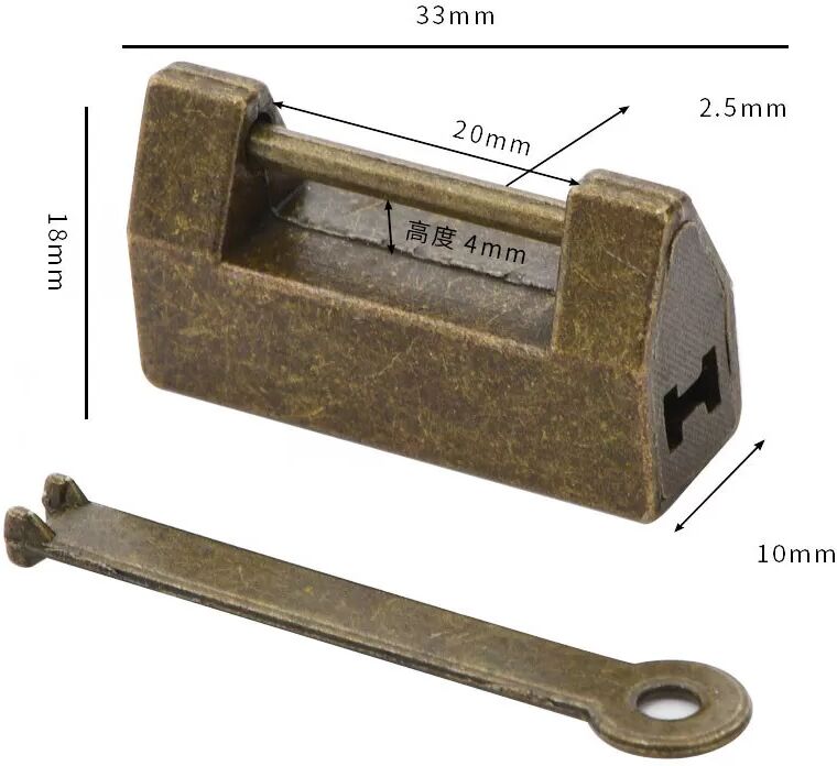 INF Vintage Vorhängeschloss / Schloss aus Zinklegierung S