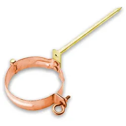 Fallrohrschelle Grömo mit Schlagstift 200mm, Kupfer, verschiedene Größen (Ausführung: 200mm. Ø 100mm)