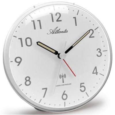Funkwecker ATLANTA "1828-19", silber (silberfarben), Wecker, Funkwecker