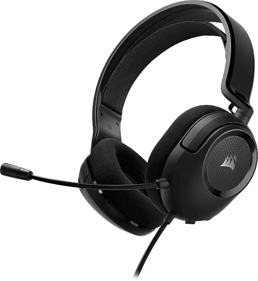 Auriculares gaming - Corsair HS35 v2, Circumaurales, Micrófono omnidireccional, Carbón