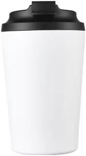 Uplift Essentials 12 Oz Stainless Steel Insulated Travel Coffee Mug With Non Slip Base And Leak Proof Lid white