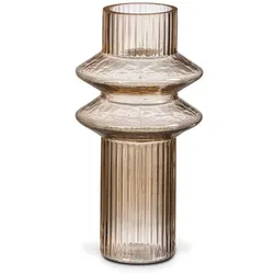 Vase Lampion 20 cm Glas Braun
