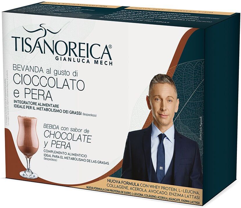 GIANLUCA MECH Srl Tisanoreica Bevanda Cioccolata e Pera 4x29g - Gusto Delizioso e Nutriente