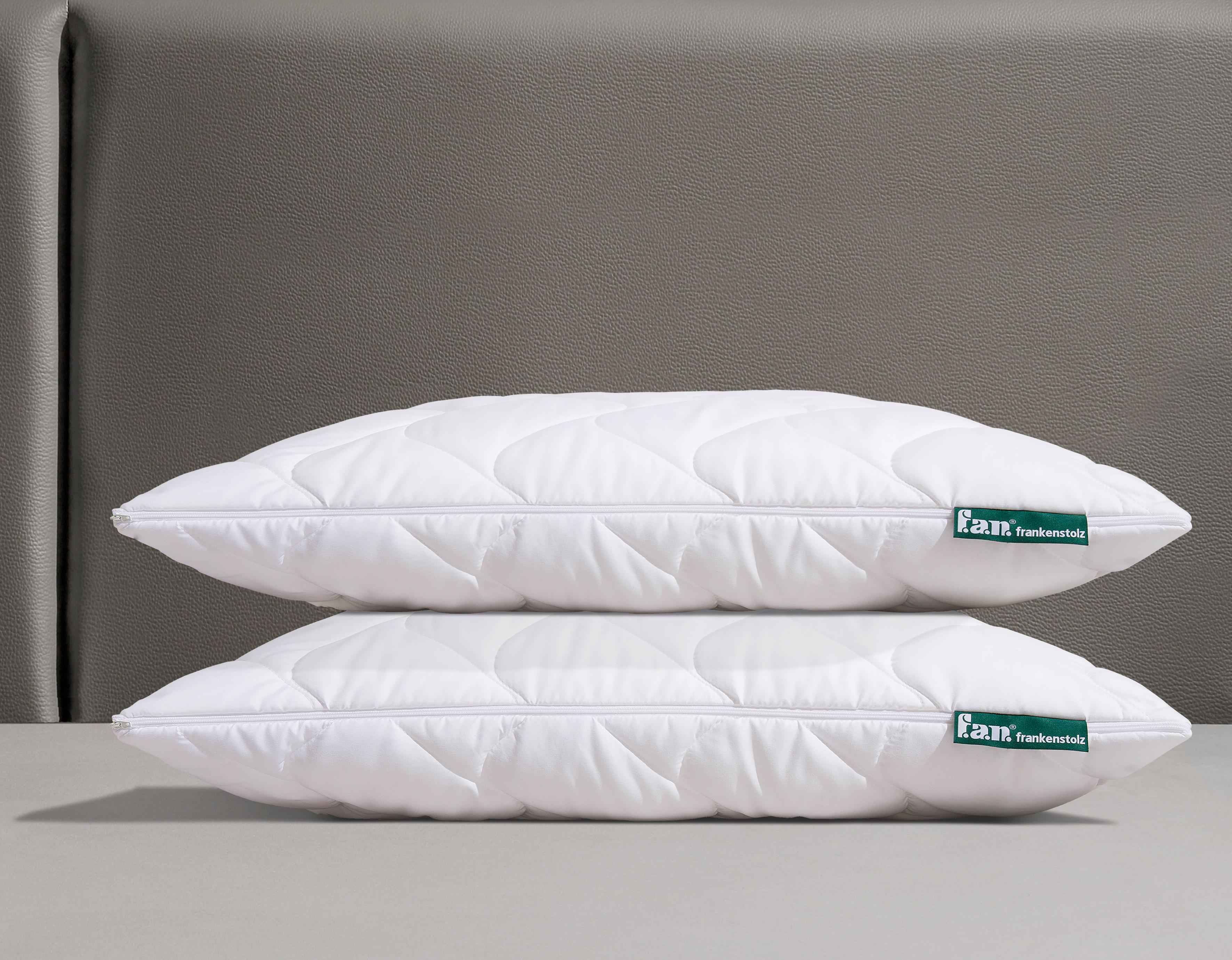 Microfaserkissen FAN "Hollofil Active m. MF-Bezug", weiß, B:80cm L:80cm, Bezug: 100% Polyester, Kopfkissen, Microfaserkissen, volles Temperatur- und Feuchtigkeitsmanagement