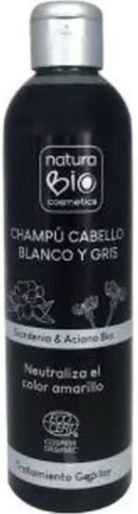 NaturaBIO Cosmetics Champú Cabello Blanco y Gris 250 ml