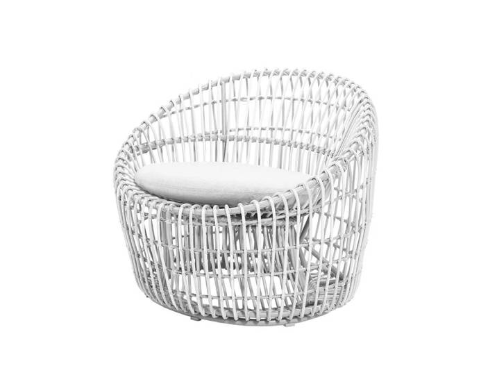 Cane-line Nest Round Sessel Cane-Line Matt White, Weisses Rotting