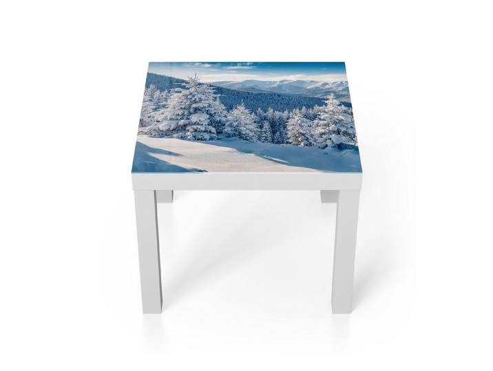 DEQORI Couchtisch 'Karpatenwinter', Glas Beistelltisch Glastisch modern