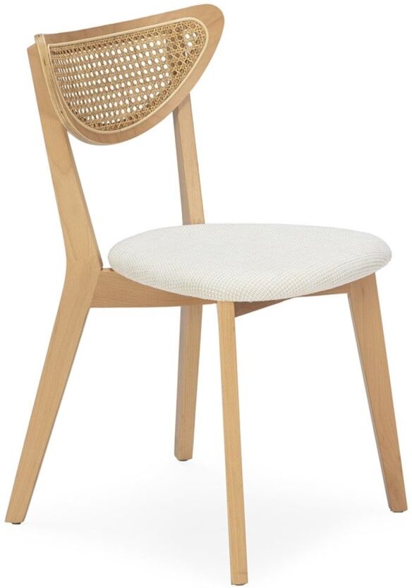 Thai Natura Chaise en rotin assise carrée canton Beige 46x80x54cm