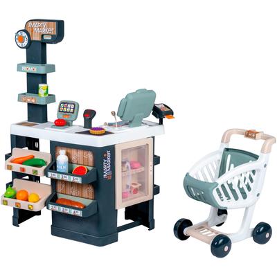 Kaufladen SMOBY "Supermarkt Smarti Market", bunt (grau), Kaufläden, KinderB:80cm H:89cm T:60cm, Kunststoff, B:80cm H:89cm T:60cm