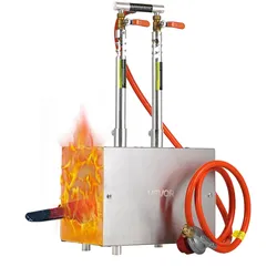 VEVOR tragbare Propangas-Schmiede mit 2 Brenner 1427 °C, Hufschmiede Schmiedeofen mit quadratischer Form, Edelstahl, Gasschmiedewerkzeuge und -ausrüstung, Schmelzofen Verwendung zum Metallschmieden