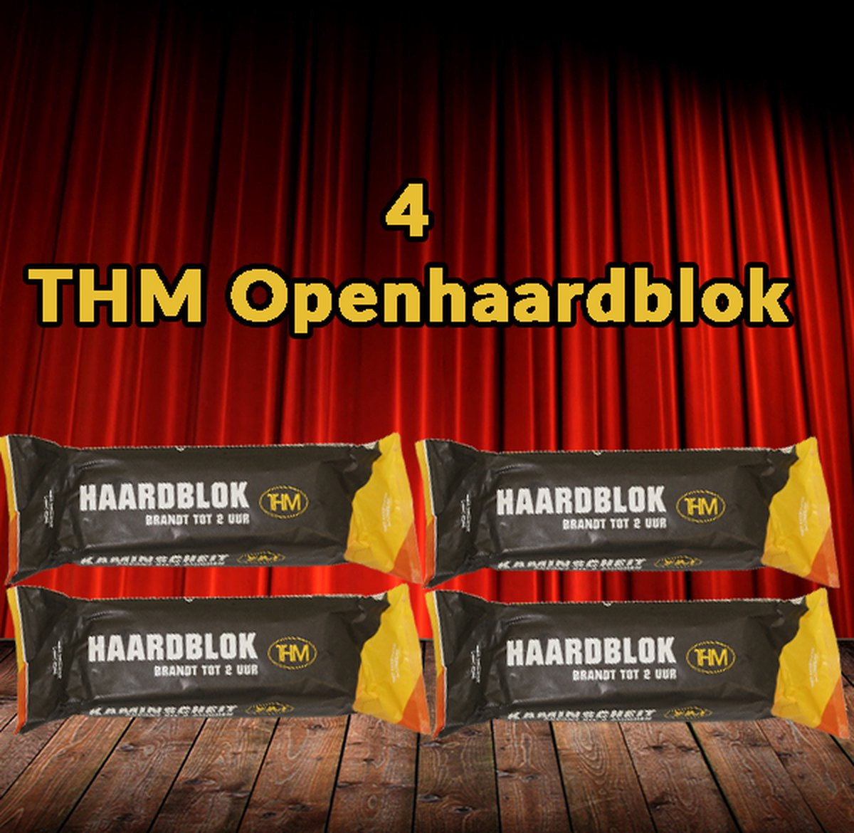 THM Openhaardblokken 4 stuks, 4 kg