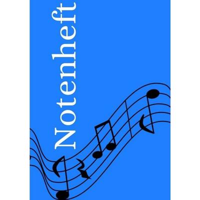 Notenheft: DIN A5 Notenlinienheft | 300 Seiten mit 12 Notenzeilen / Systeme pro Blatt | Papier 90g/m² | Musikheft mit Notenlinien -